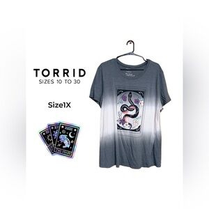 🖤✨ Torrid Ombré Tarot & Celestial Graphic Tee – Size 1X (Classic Fit) NWOT ✨🖤